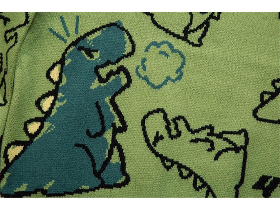 Unisex Dinosaur Knitted Wool Sweater