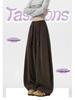 Plus Size High-Waist Casual Wide-Leg Pants for Women - Autumn/Winter Collection