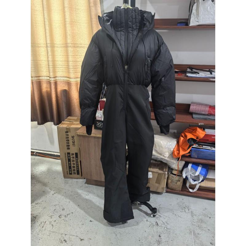 Womens Winter Casual Fashion Detachable Hooded Ski Jumpsuit S-L Black/White/Brown