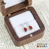 Natural crystal stone earrings premium garnet topaz s925 sterling silver stud earrings women