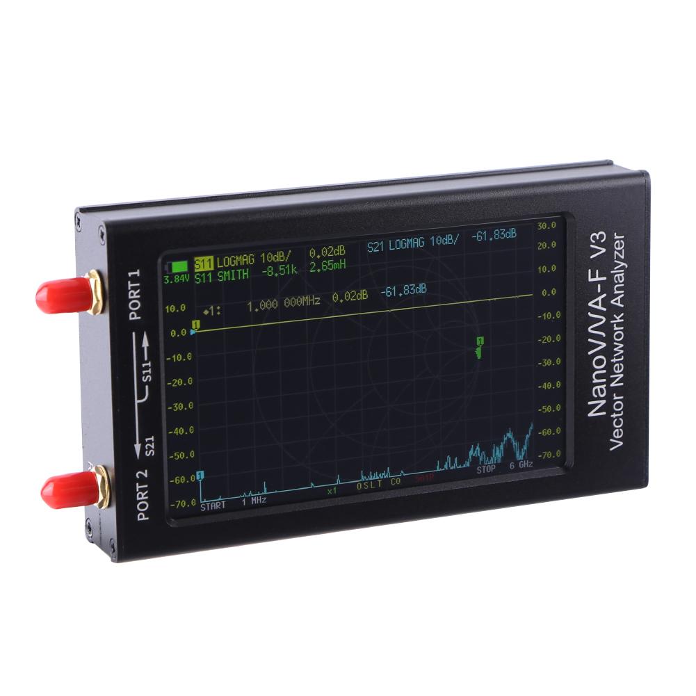 NanoVNA-F V3 Vector Network Analyzer 801 Scan Points 1MHz-6GHz VNA Analyzer with 4500mAh for S-Parameters VSWR Phase Delay