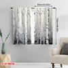 2pcs,2D Plane Printing Curtains&Window Treatment Birch Forest Essence Versatile 100% Polyester (without Rod) Decorations For
