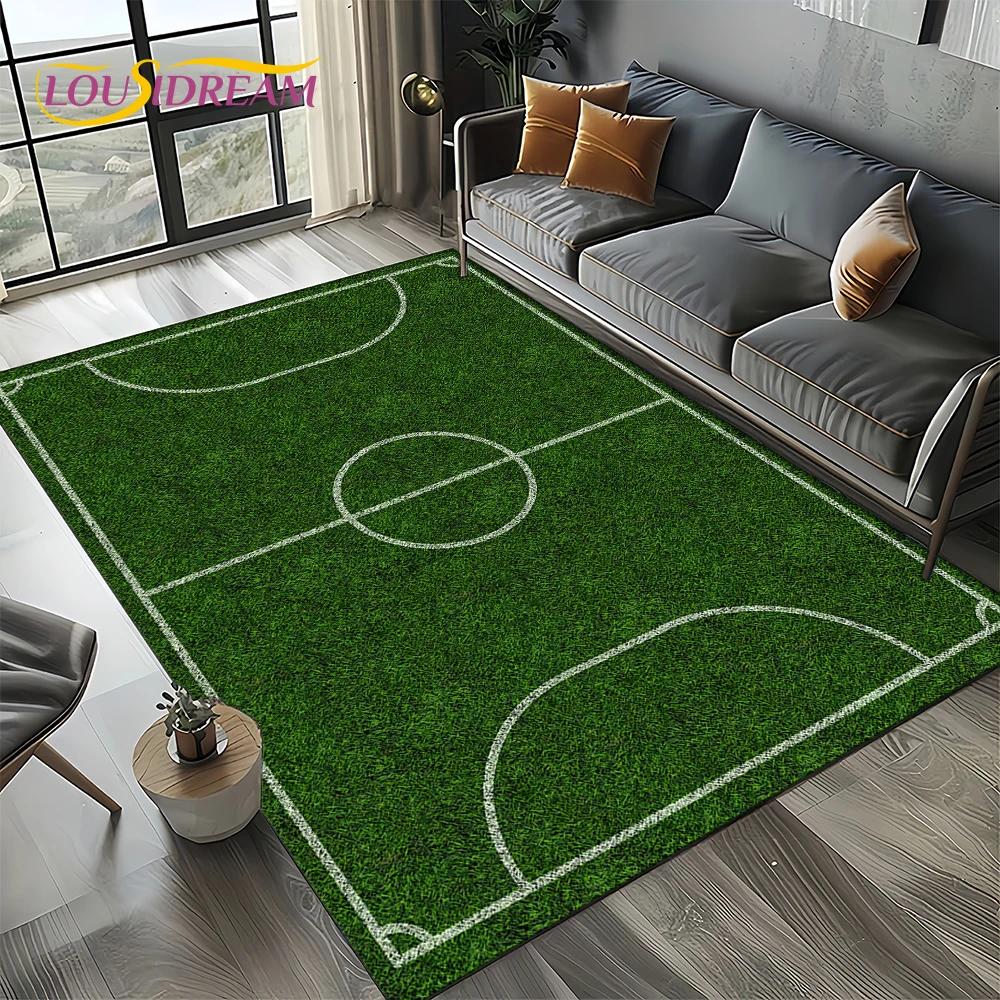 Football Field Soccer Sport 27 Style Carpet Rug for Living Room Bedroom Home Sofa Decoration,Kids Area Rug Non-slip Floor Mat