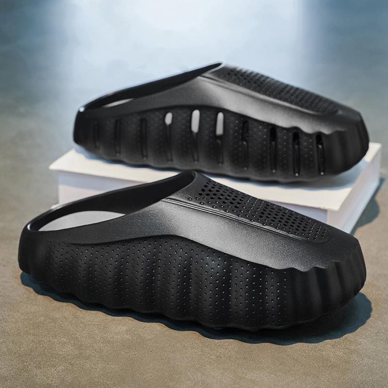 New Men Slippers Outdoor N Slip Beach Sandals Breathable Home Half Slippers Lightweight Women Couple House Casual Shoes