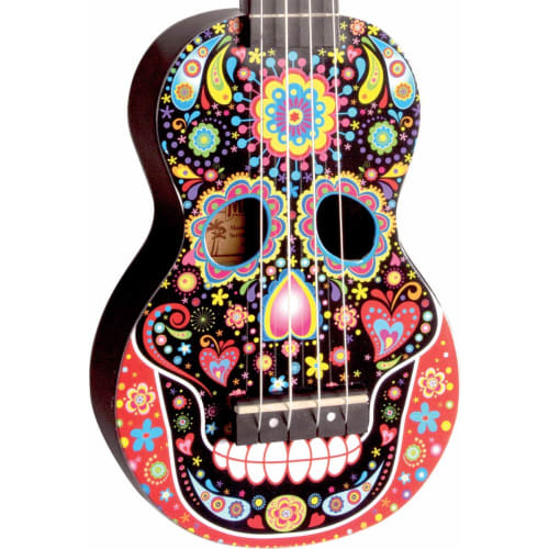 MAHALO Soprano UKULELE Art Series Skull MA1 SK Black
