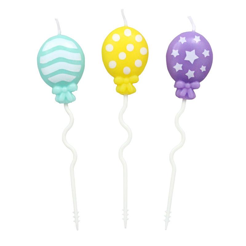 New Product Children's Cute Birthday Party Single Candle Creative Cartoon Retro Colorful Cake Candle