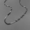 Curved Twist Necklace: Elegant European-American Design, Luxurious Water Wave Chain for Women