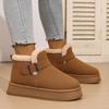 Winter Platform Cotton Shoes 2025 Medium-top Fleece Boots Versatile Niche Women's Snow Boots Warm Shoes