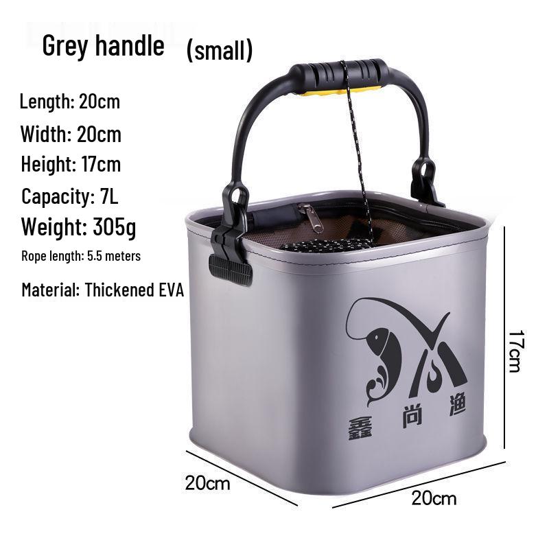 Nouveau Style Équipement de Pêche Pliable Épaissi: Seau à eau carré pour poissons vivants et pêche à la roche