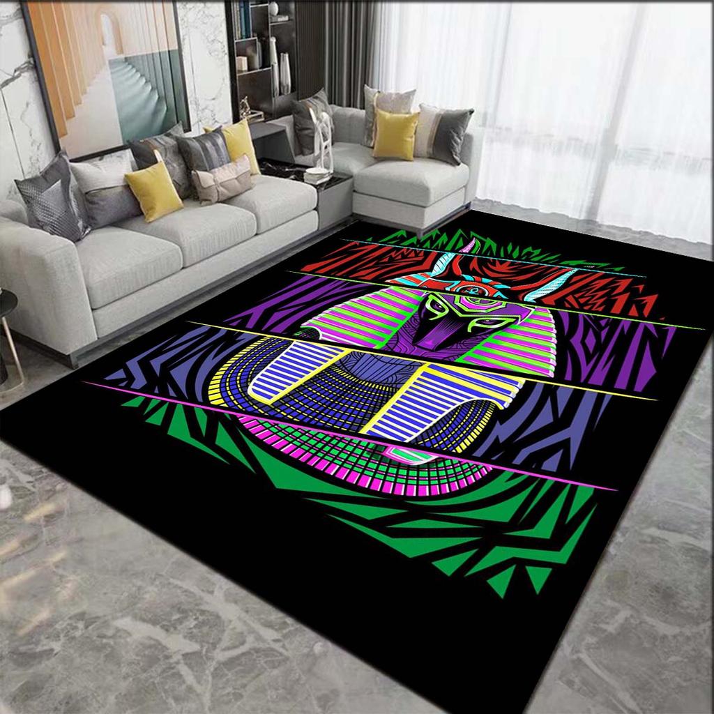 Ancient Egypt Egyptian God Egyptian Cat Anubis Carpets Living Room Bedroom Rug Washable Floor Mats Household Area Mat Devor