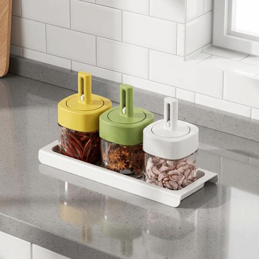 Sealed Glass Seasoning Bottle Leak-proof Spice Jar Food-grade Salt Container Pantry