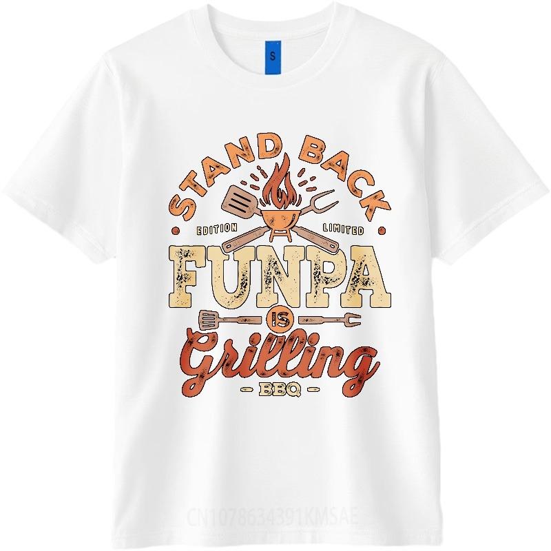 Oversized Summer For Her Tshirt Stand Back Funpa Is Grilling Bbq Short Sleeve Relaxed Fit Oneck Tees Everyday Tee Premium Gift