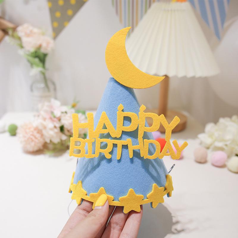 Daisy Decorated Baby Birthday Hat - Ideal for 1st Birthday Party Atmosphere and Photo Props