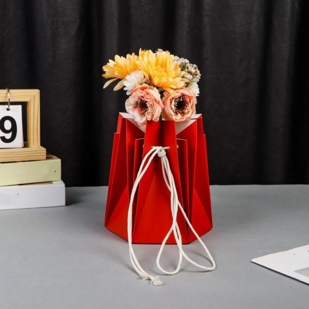 10Pcs Hand-folded Flower Gift Box Paper Floral Wrapping Box Flower Arrangement Box Valentine's Day