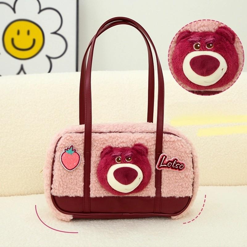 Adorable Licensed Zootopia Nick Strawberry Bear Plush Tote Bag For Kids And Adults