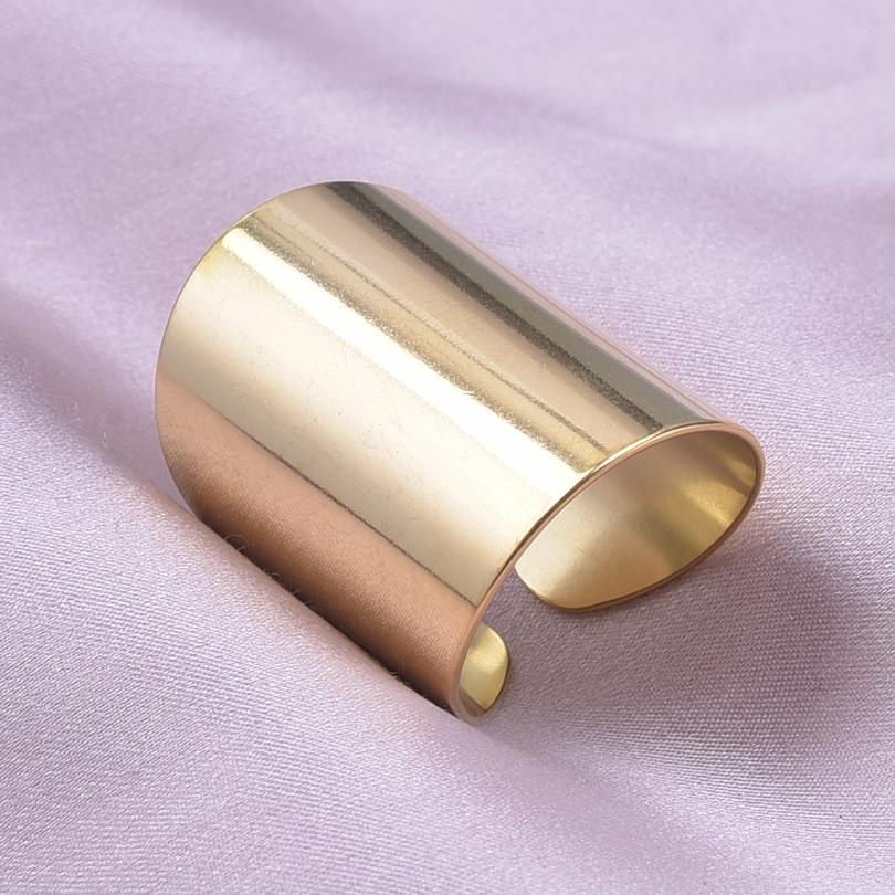 Chunky Unevenness Wide Ring Open Stainless Steel Rings For Women Men Accessories Indian Jewelry Vintage Finger Bague Femme Gift