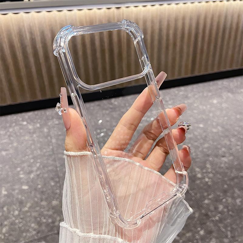 For Apple Shockproof Clear Soft Case for IPhone 17 Air 16 15 14 Plus 13 12 11 Pro X Xs Max Xr Acrylic Transparent Acssories