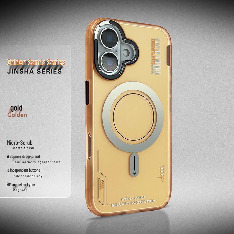 iPhone 16 Pro Max Frosted Magnetic Case - Trendy, Creative, Anti-Fall Design for iPhone 15/14/13 Couples.