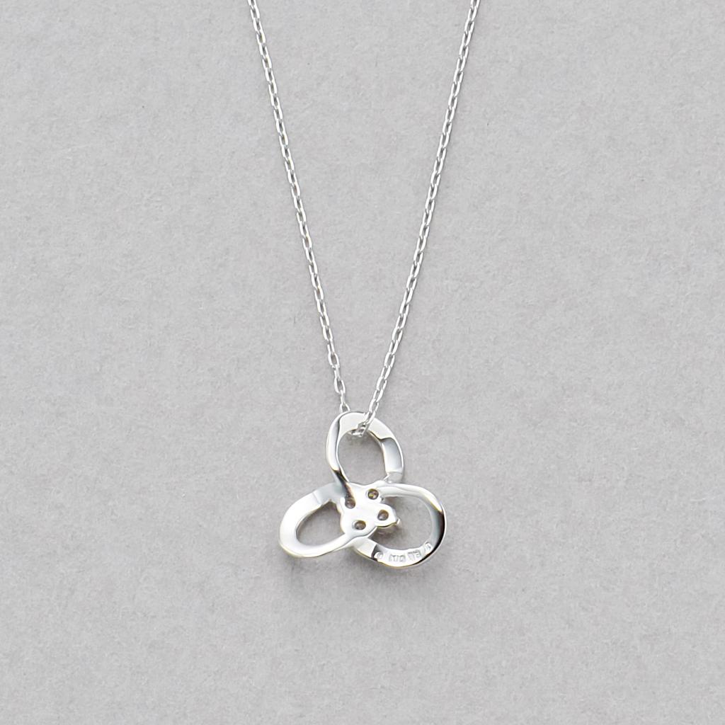 Estelle Women's K10 White Gold Diamond Flower Necklace, 0442-0460-0020-0000