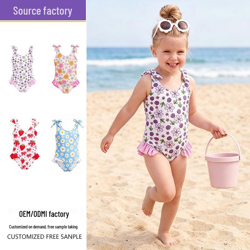 Girls' Sun-Protective Anti-Chlorine Quick-Dry Cute Swimsuit