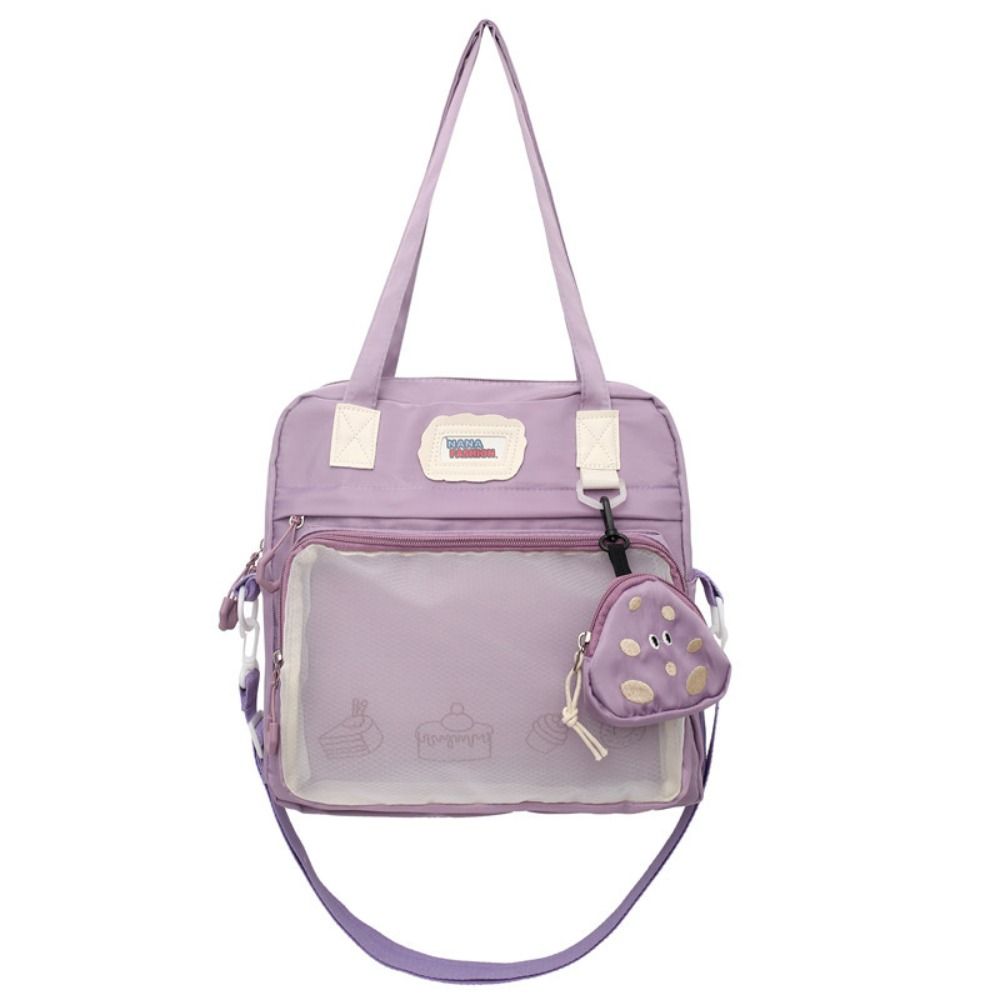 

Clear Small Ita Bag Multi-purpose Pin Display Backpack Kawaii Pin Display Bag Girls фиолетовый