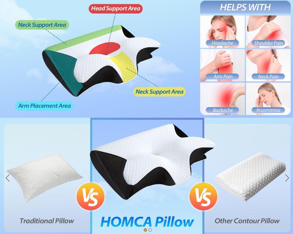 Mondsichel Schmetterling Memory Foam Nacken- und Zervikalstützkissen