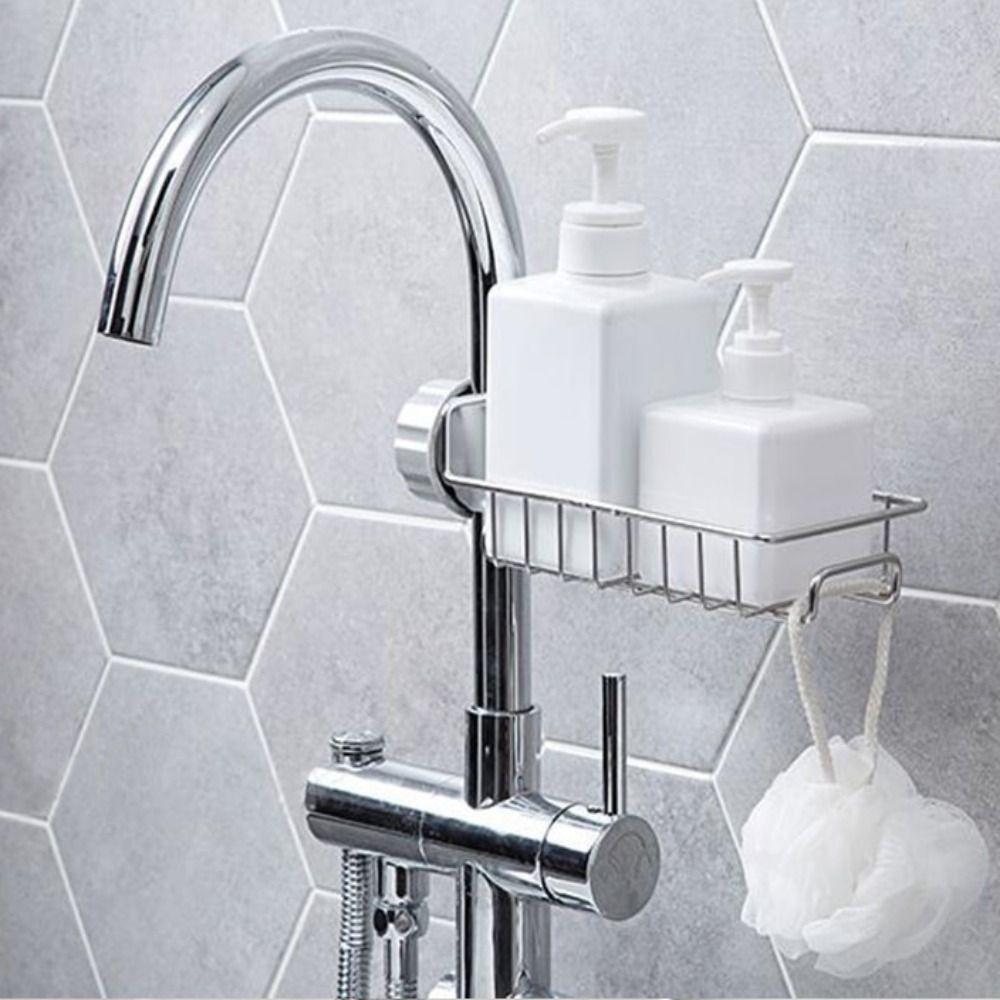 Rack Kitchen Bathroom Accessories Sink Storage Sponge Shelf Soap Storage Holder Faucet Rack Drainer