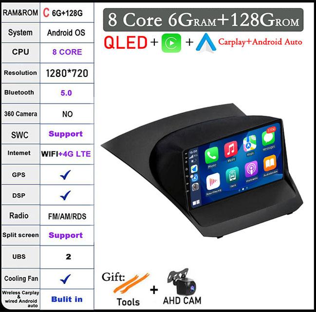 Android 14 For Ford Fiesta Mk7 2009-2017 GPS Navi Bluetooth Car Radio Video Multimedia Player WiFi 4G DSP Stereo Auto Tools