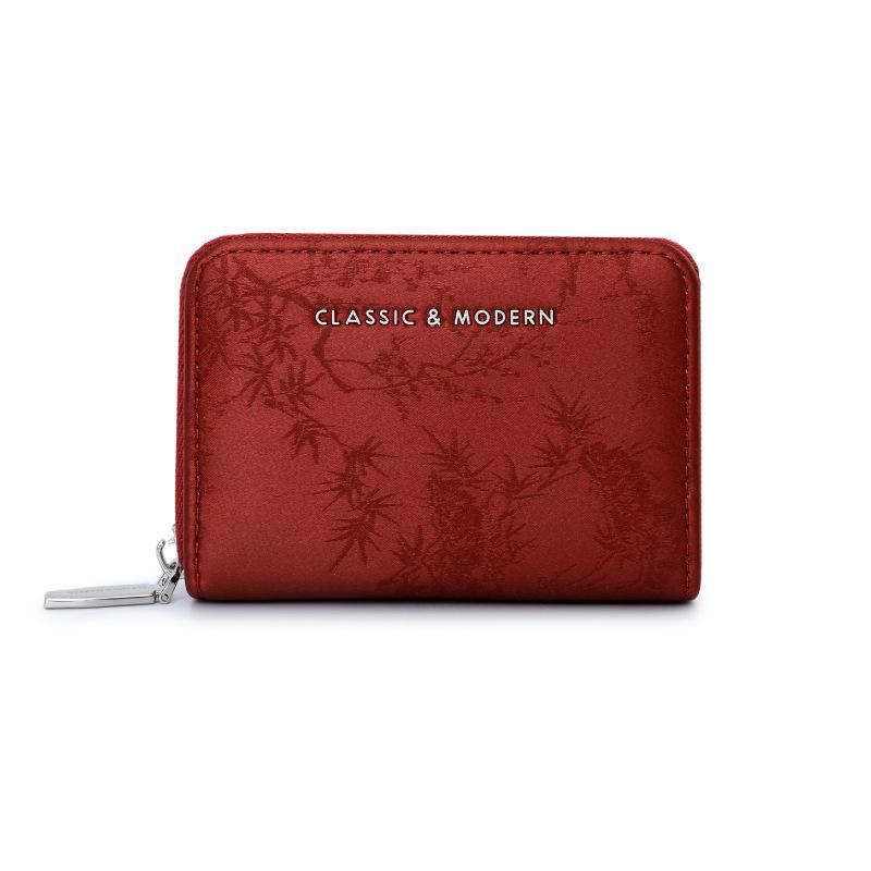 Tailian Guofeng Mini Accordion Card Holder: Portable, Simple Women's ID Storage Bag