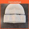 Knitted Simple Hat With Solid Color Design Suitable For Daily Cold Seasons