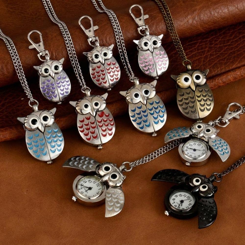 Klassische Taschenuhr Schlüsselanhänger Klapp-Stil Halskettenuhr Neue Hängeuhr Für Unisex Erwachsene Kinder