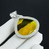 Amazing Citrine Gemstone Silver Pendant In 925 Sterling Silver - Handmade Pear Design, Everyday Wear Jewelry Anniversary Gifts