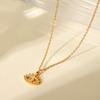 Titanium Steel Gold Plated Diamond Evil Eye Pendant Necklace Fashion Choker Jewelry