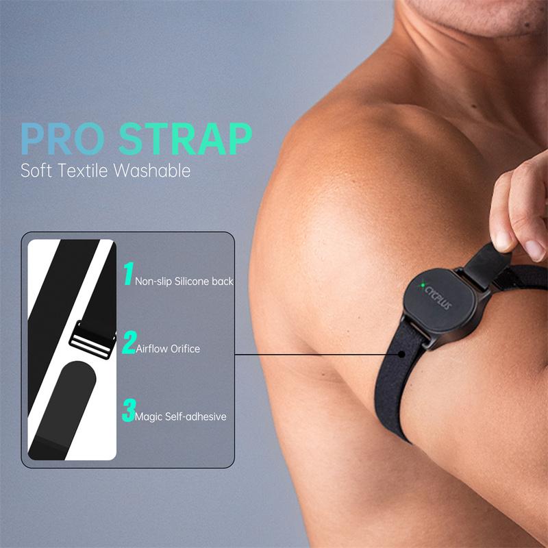 CYCPLUS Czujnik tętna Pasek na nadgarstek Bluetooth ANT+ Monitor fitness do komputera rowerowego Garmin Wahoo GPS