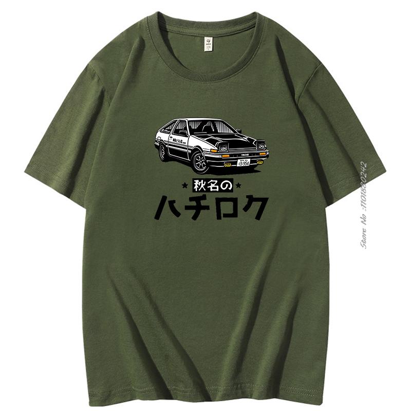 Japanese Anime Initial D Print Tshirts Tops Harajuku Casual Shirt Unisex Hiphop Fashion Streetwear Summer Mens Clothing