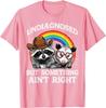 Undiagnostiziert, aber irgendetwas stimmt nicht Waschbär Opossum Grafik T-Shirt Lässiges Baumwoll-T-Shirt für Männer Frauen