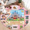 Crayon Shinchan Round Area Rug Carpet Rug For Living Room Bedroom Sofa Playroom Decor Nonslip Floor Mat