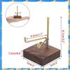 FTS 2Pcs Small Display Stand Adjustable Metal Arms And Wooden Base -Decorative Plates Display Stand Easel Holder For Crystal