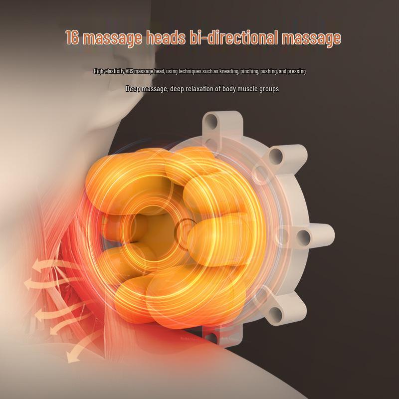 Multi-Functional Cervical Vertebra and Shoulder Massager with Heat Compression