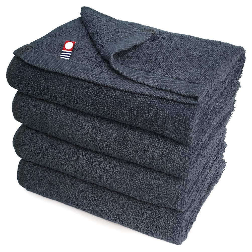 Imabari Face Set of M for Beauty Available in 100 Lightweight and Thin 02 Dark Towels, Commercial-Grade Towels, 4, Color, 34x86cm, Salons, Colors,