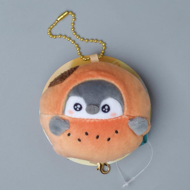 

Character Penguin Egg Toast Pineapple Bun Plush Doll Keychain For Giving Gift Red Bean Bun