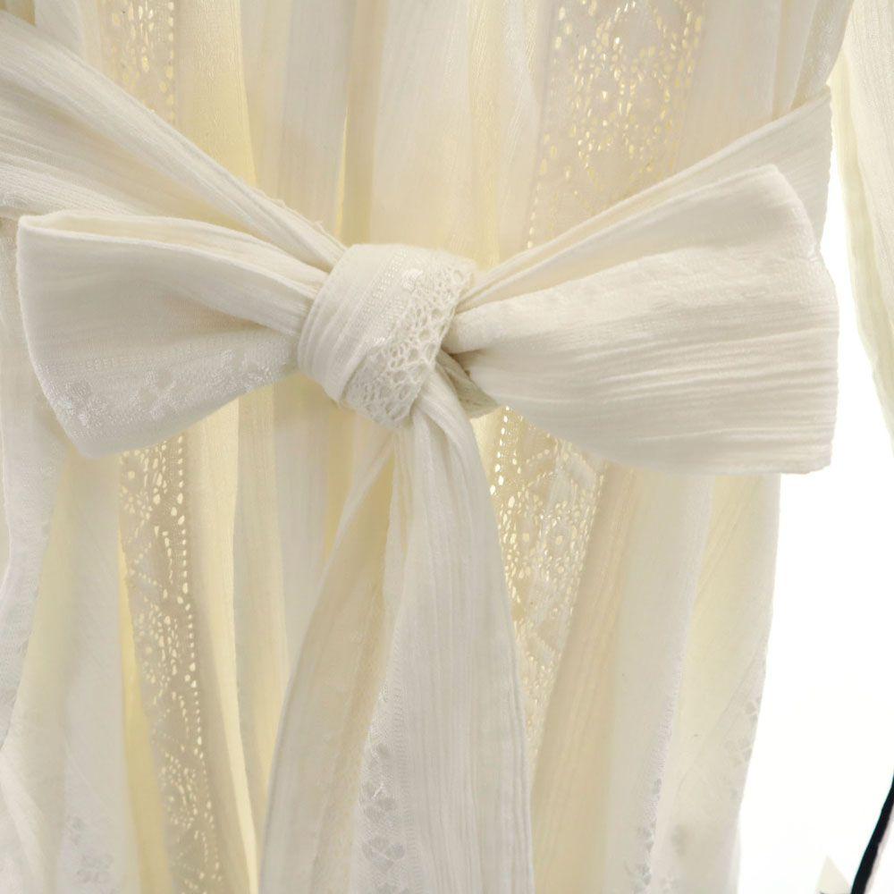 Unused GRACE CLASS Long Sleeve Frill Lace Long Dress 2-36 White Thin Women Used