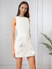 Damen Sommer Schlankmachendes Satin Blumen A-Linien Kleid - Ärmellos, Einfarbig, Hochwertig, Kurzer Rock