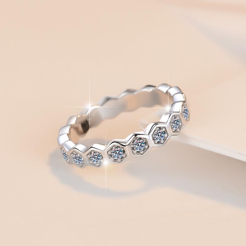 D Color Moissanite Engagement Ring for Women 925 Silver Gold Plated Solitaire Rings