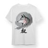 Men's T-shirt With Ink Wash Wolf Head Graphic Unisex 100% Cotton Plus Size Tee