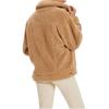 UGG Solid Color Lapel Single-Breasted Long Sleeve Jacket Women Jackets Light-Brown 1113951-CAM