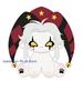 Anime Der verrückte Zirkus Pierrot Langohren Hut 20cm Sitzende Haltung Figuren Kissen Weicher Körper Maskottchen Plüschtiere Kissen Sofakissen