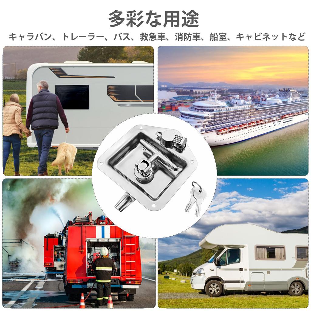 Set of 2 304 Stainless Steel Car Tool Box Hidden Thick Compatible with Power Work Fire Engine Aviation Machinery Construction and Truck Tool Boxes