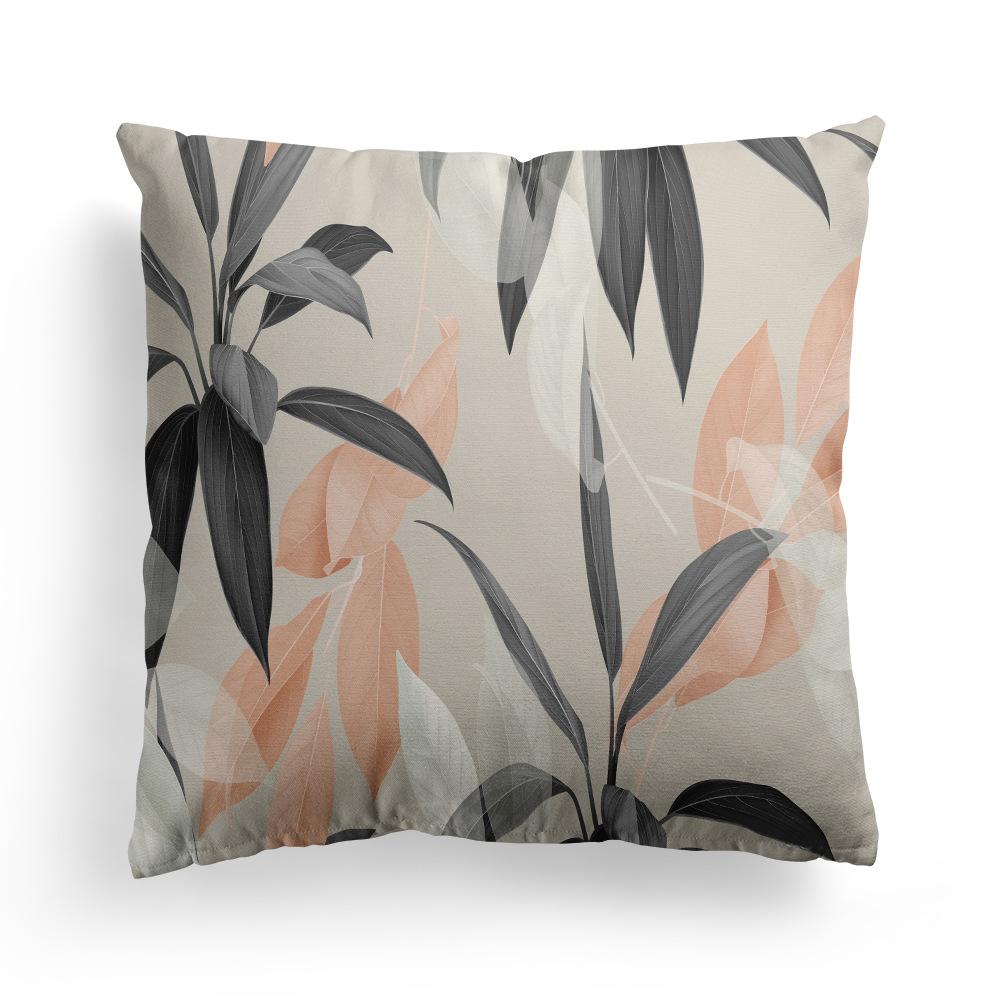 Floral Print Pillowcase, Home Peach Skin Velvet Material Sofa, Car Office Bedside Pillow and Cushion Cover