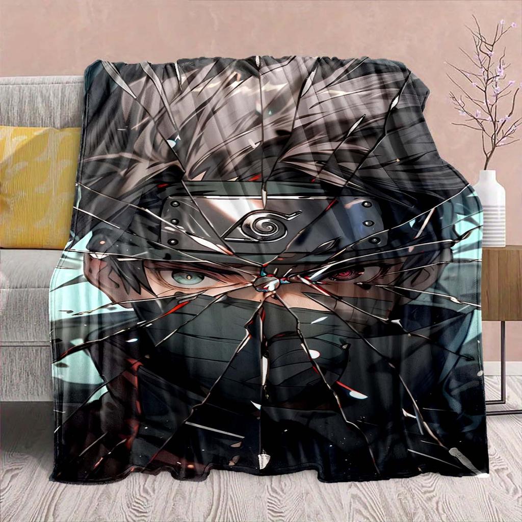 Naruto Anime Flannel Blanket - Soft Warm Perfect for Sofa, Bedding Camping Travel Office Home Decor -QJY